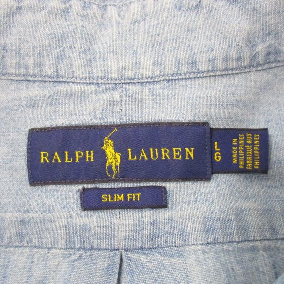 Ralph Lauren Casual Distressed Jean Shirt **SOLD - Picture 5 of 6